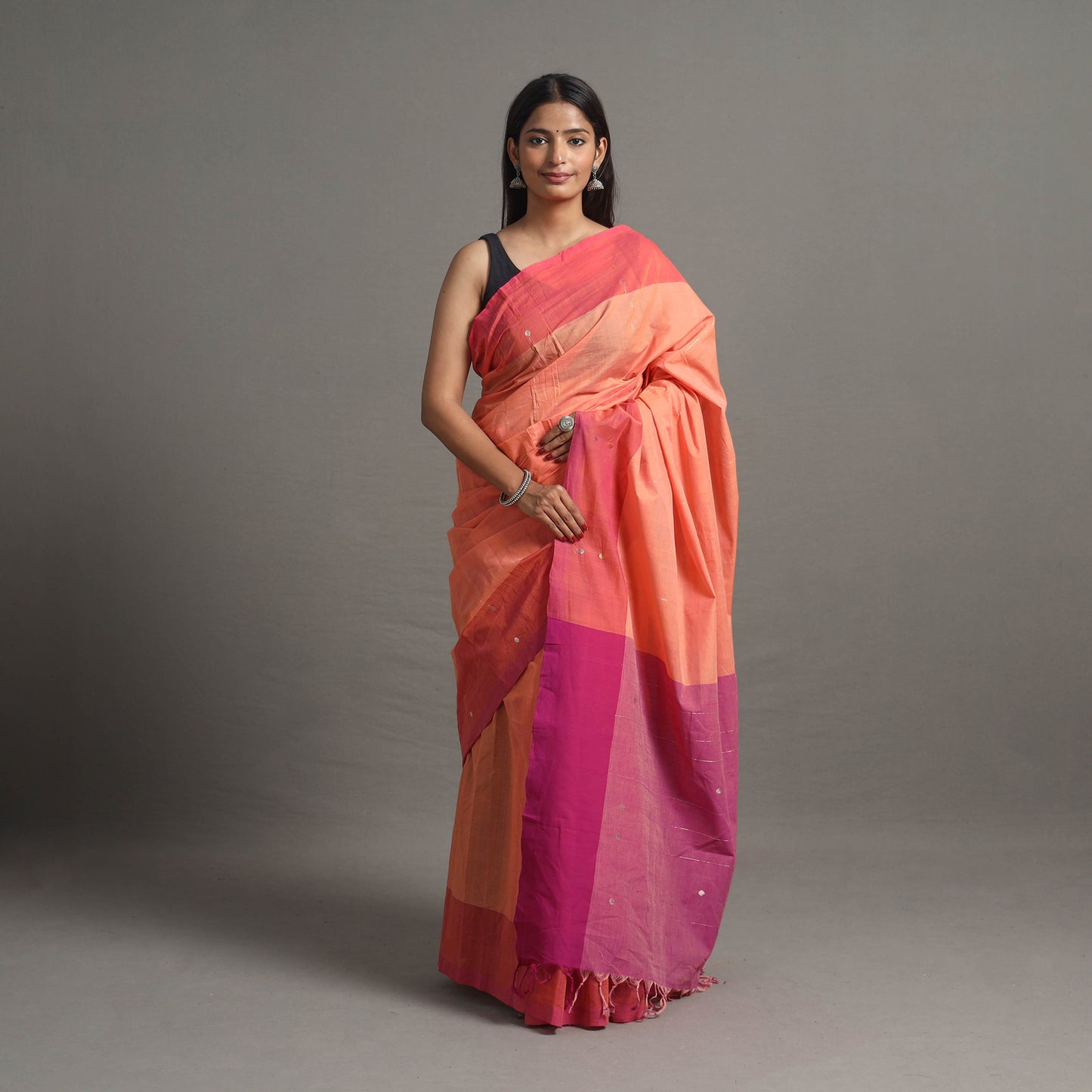 Suman Zari Buta Cotton Handloom Saree 117