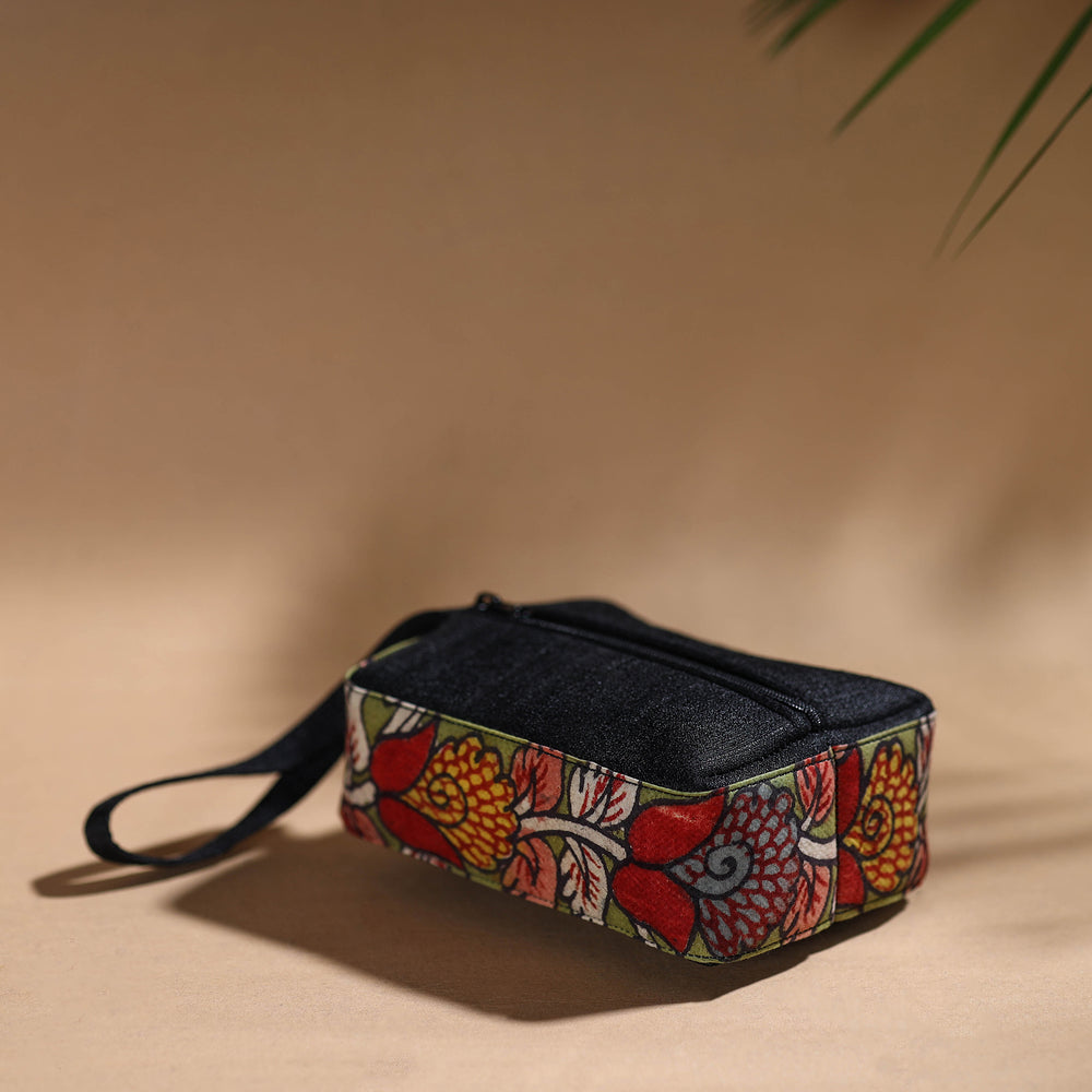 Black - Handpainted Kalamkari Multipurpose Cosmetic/Toiletry Bag 41