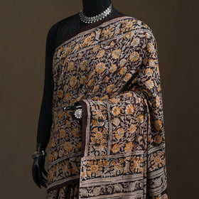 Pedana Hand Block Print Natural Dyed Cotton Kalamkari Saree 52