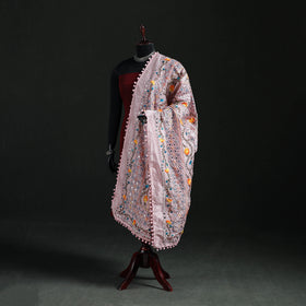 Phulkari Hand Embroidered Chanderi Silk Dupatta 20