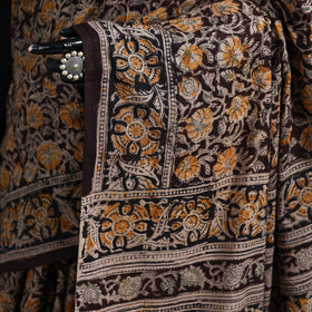 Pedana Hand Block Print Natural Dyed Cotton Kalamkari Saree 52