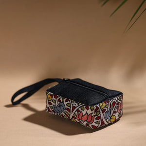 White - Handpainted Kalamkari Multipurpose Cosmetic/Toiletry Bag 47