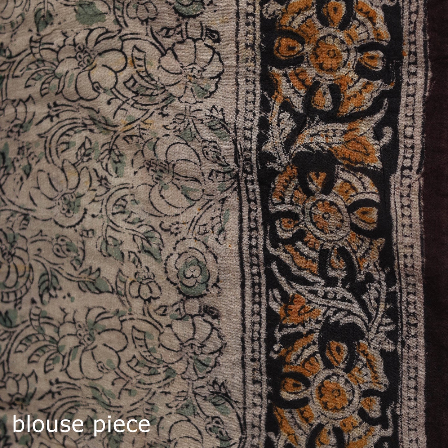 Pedana Hand Block Print Natural Dyed Cotton Kalamkari Saree 52