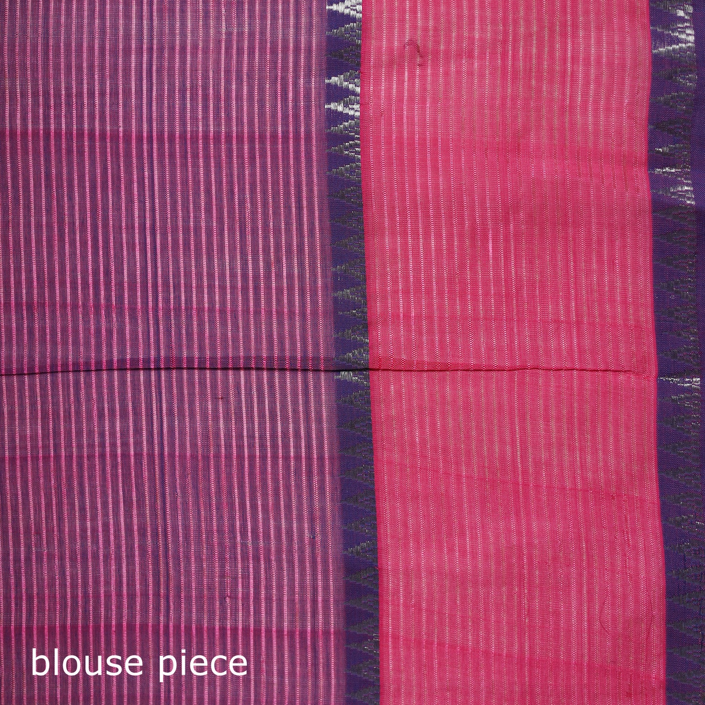 Blue - Pure Handwoven Mangalagiri Silk Cotton Pattu Saree with Zari Border 03