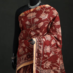 Kota Doria Cotton Saree in Kalamkari Print 37