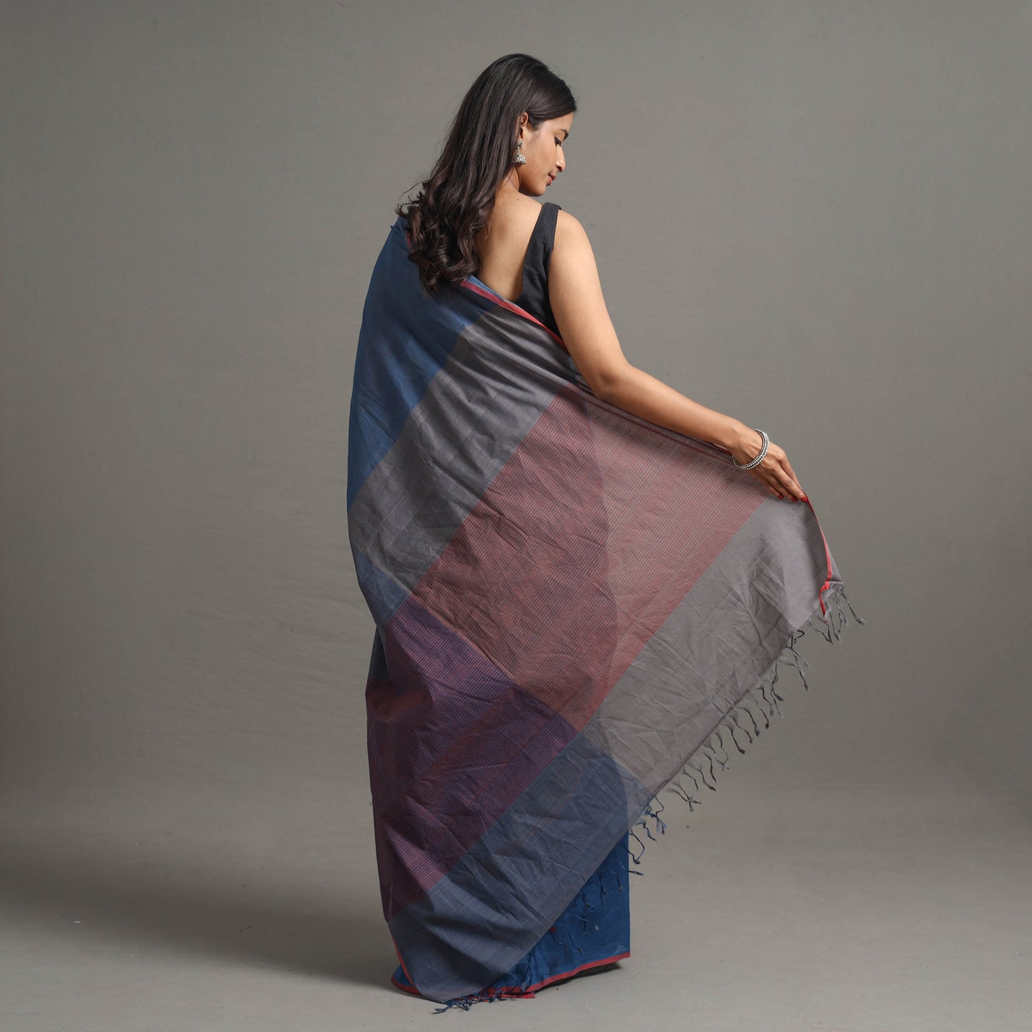 Half and Half Buta Cotton Handloom Saree 120