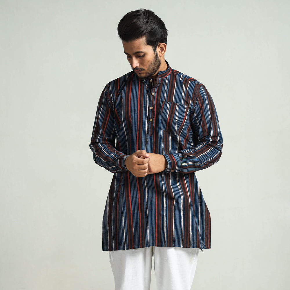 bagru printed men kurta