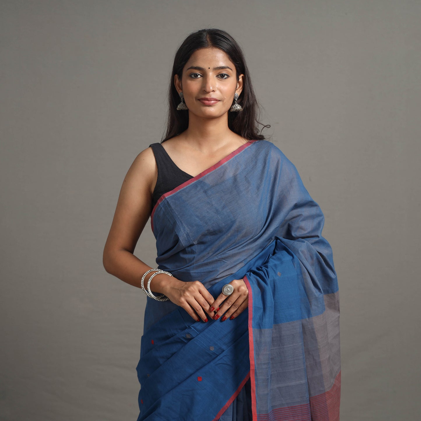 Half and Half Buta Cotton Handloom Saree 120