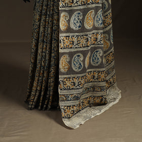 Pedana Hand Block Print Natural Dyed Cotton Kalamkari Saree 53