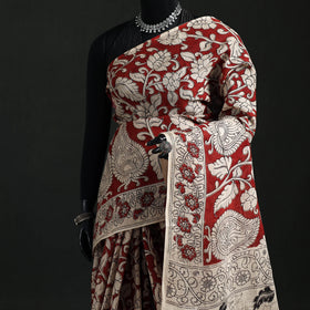 Kota Doria Cotton Saree in Kalamkari Print 38