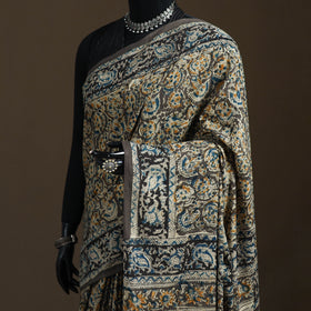 Pedana Hand Block Print Natural Dyed Cotton Kalamkari Saree 54