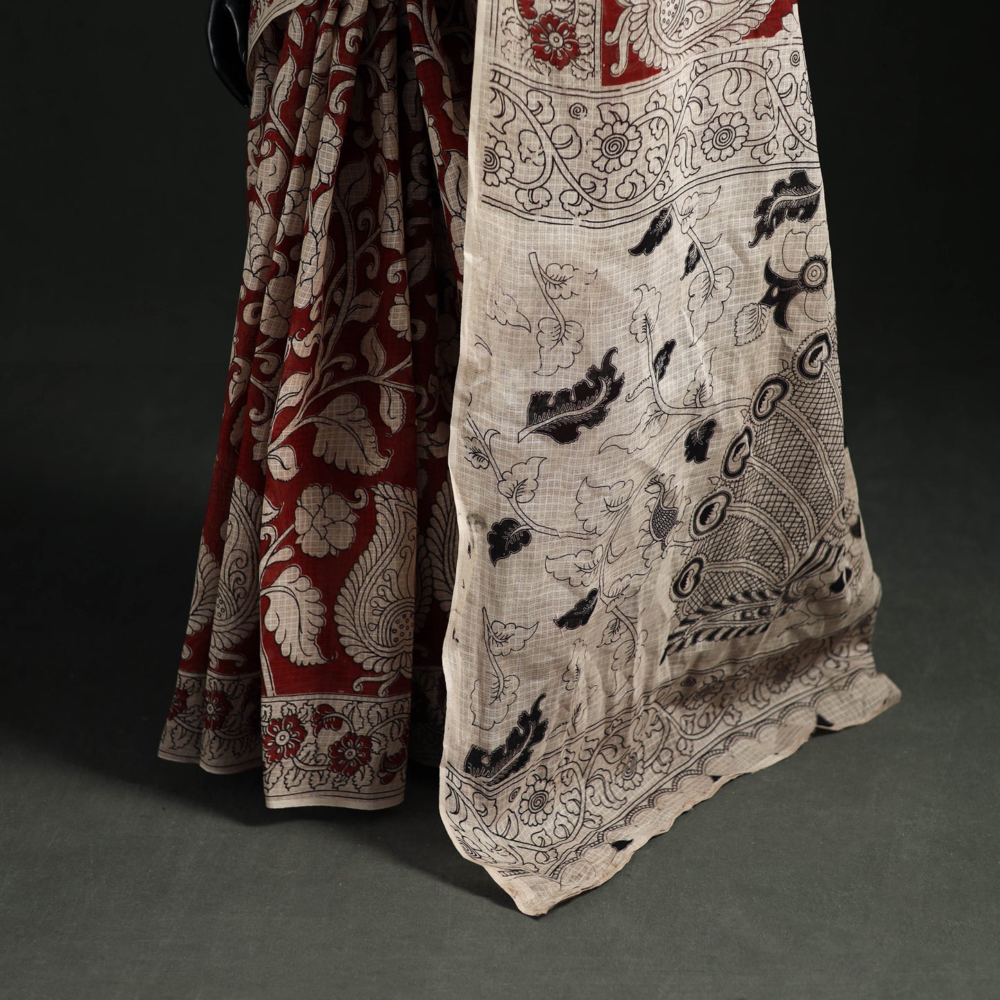 Kota Doria Cotton Saree in Kalamkari Print 38