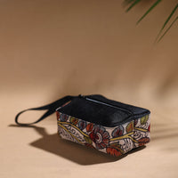 Black - Handpainted Kalamkari Multipurpose Cosmetic/Toiletry Bag 48