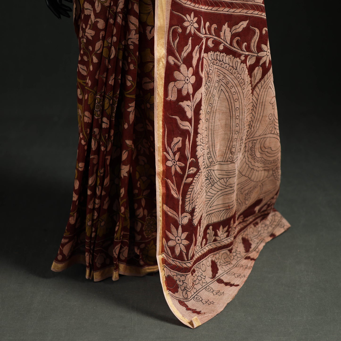 Kota Doria Cotton Saree in Kalamkari Print 39