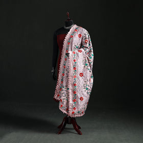 Phulkari Hand Embroidered Chanderi Silk Dupatta 24