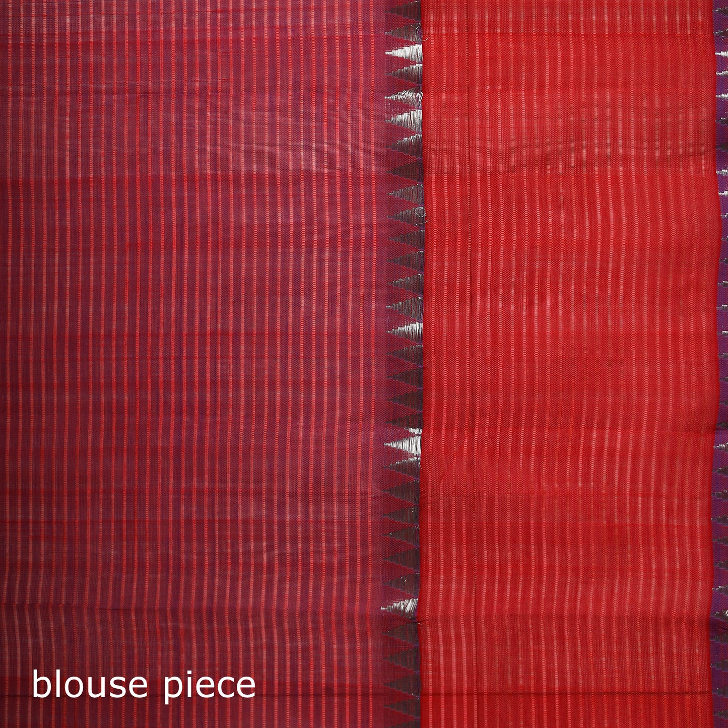 Purple - Pure Handwoven Mangalagiri Silk Cotton Pattu Saree with Zari Border 06