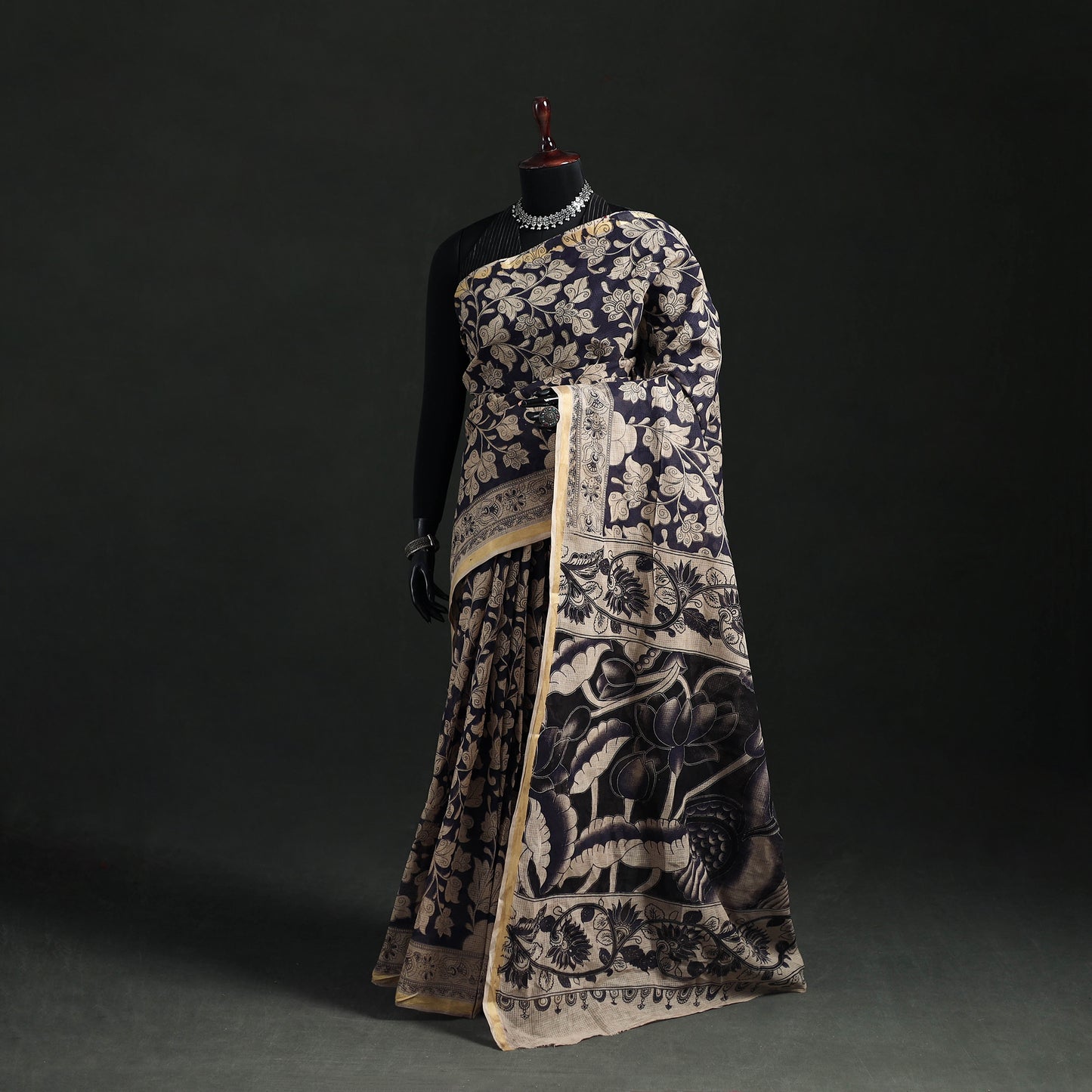 Kota Doria Cotton Saree in Kalamkari Print 40