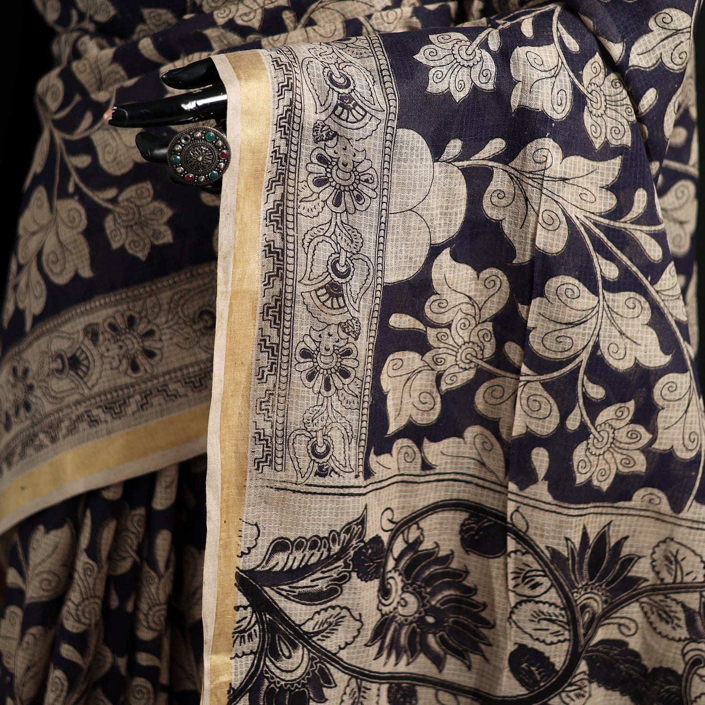 Kota Doria Cotton Saree in Kalamkari Print 40