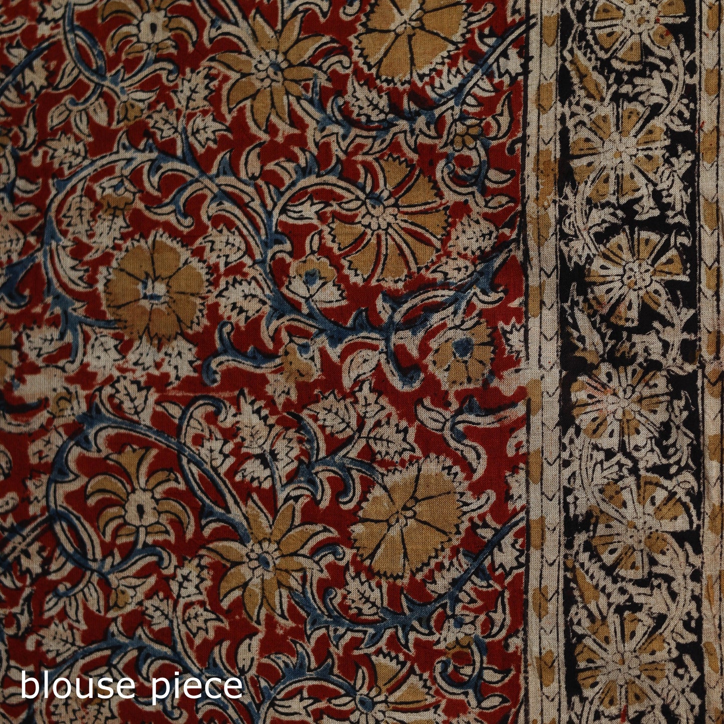 Pedana Hand Block Print Natural Dyed Cotton Kalamkari Saree 55