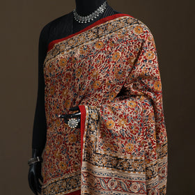 Pedana Hand Block Print Natural Dyed Cotton Kalamkari Saree 56