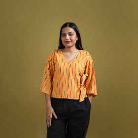 Pochampally Ikat Cotton Crop Top for Women 13