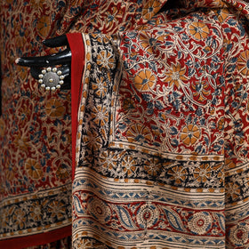 Pedana Hand Block Print Natural Dyed Cotton Kalamkari Saree 56
