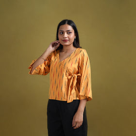 Pochampally Ikat Cotton Crop Top for Women 13