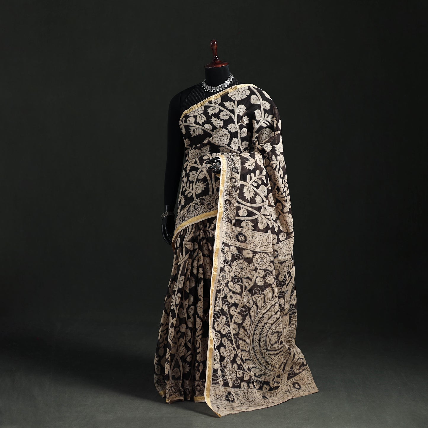 Kota Doria Cotton Saree in Kalamkari Print 41