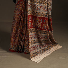 Pedana Hand Block Print Natural Dyed Cotton Kalamkari Saree 56
