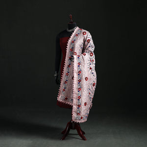 Phulkari Hand Embroidered Chanderi Silk Dupatta 27