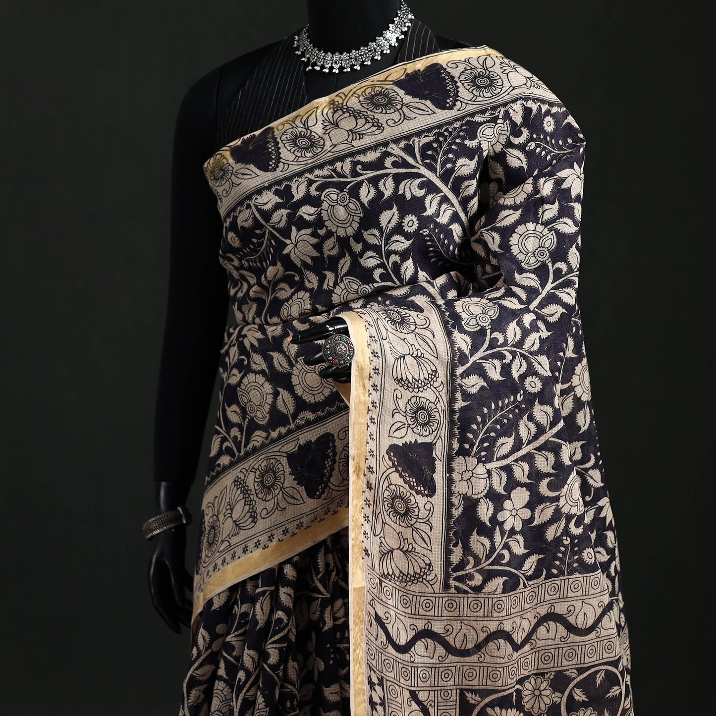 Kota Doria Cotton Saree in Kalamkari Print 42