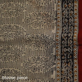 Pedana Hand Block Print Natural Dyed Cotton Kalamkari Saree 57