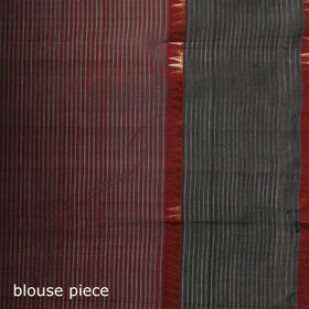 Red - Pure Handwoven Mangalagiri Silk Cotton Pattu Saree with Zari Border 09
