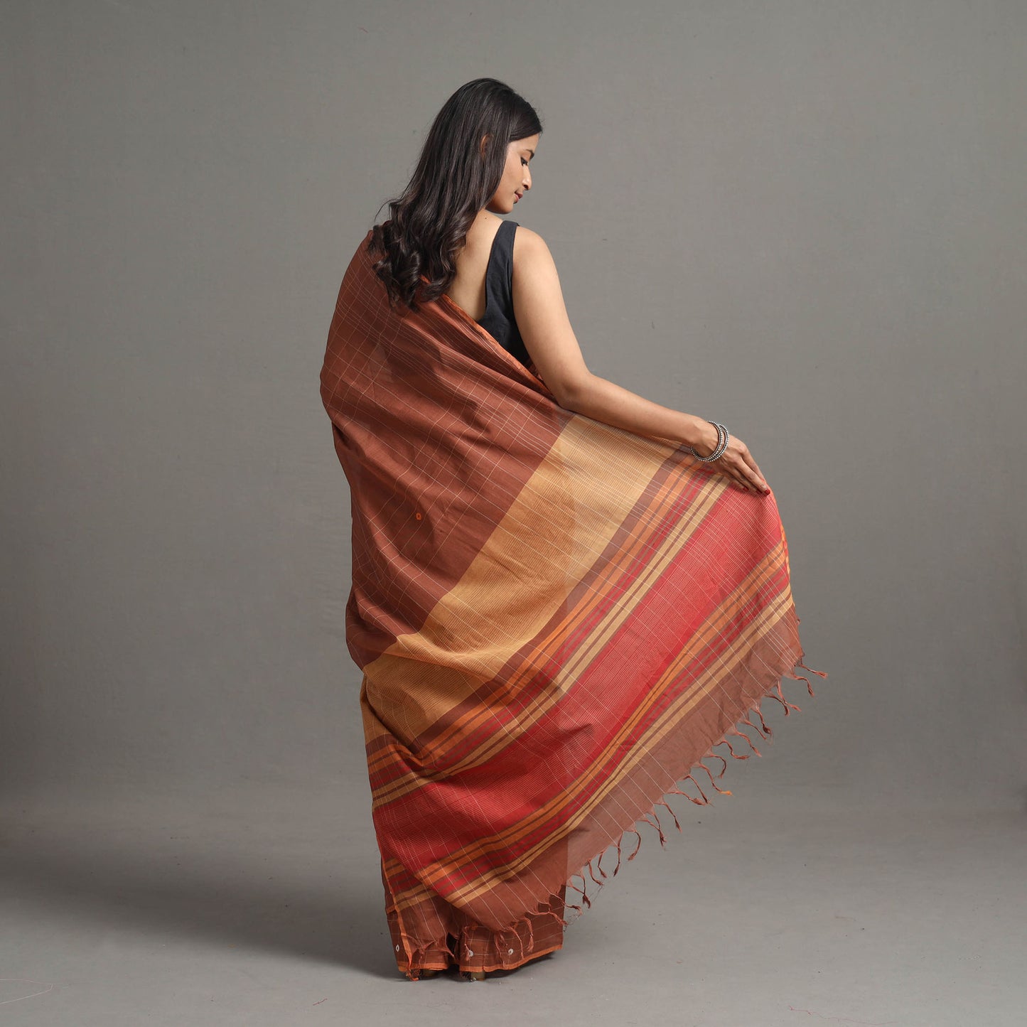 Kuppadam Turned Weft Cotton Handloom Saree 124