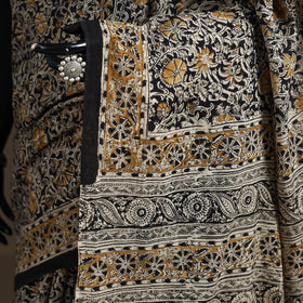 Pedana Hand Block Print Natural Dyed Cotton Kalamkari Saree 58