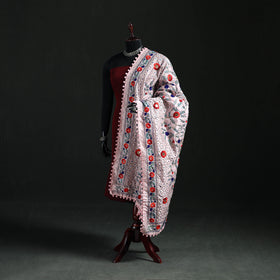 Phulkari Hand Embroidered Chanderi Silk Dupatta 29