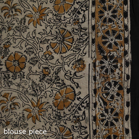 Pedana Hand Block Print Natural Dyed Cotton Kalamkari Saree 58