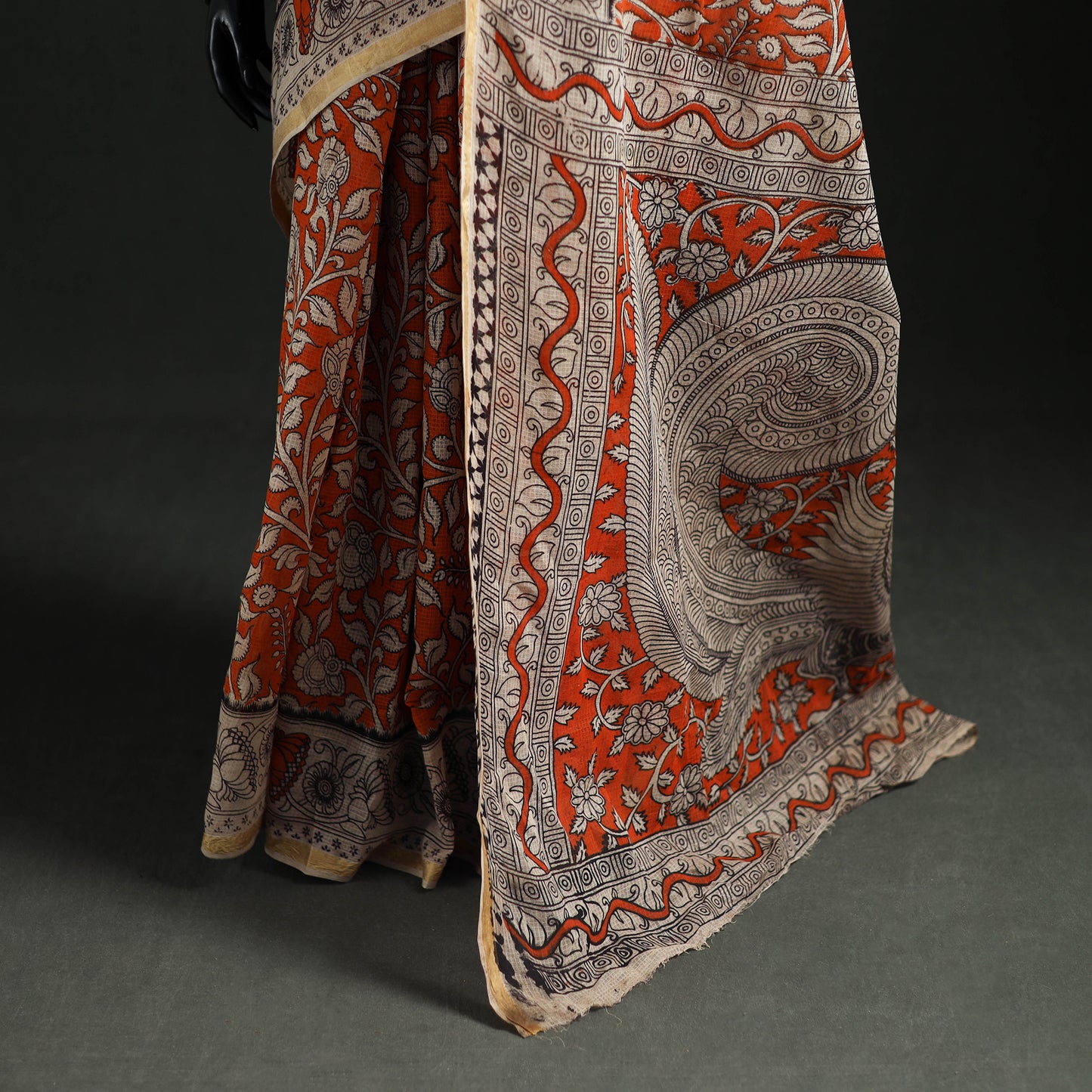 Kota Doria Cotton Saree in Kalamkari Print 43