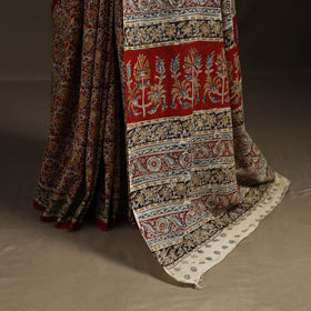 Pedana Hand Block Print Natural Dyed Cotton Kalamkari Saree 59
