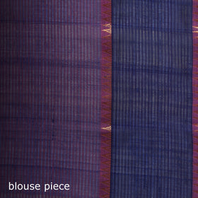 Pink - Pure Handwoven Mangalagiri Silk Cotton Pattu Saree with Zari Border 11