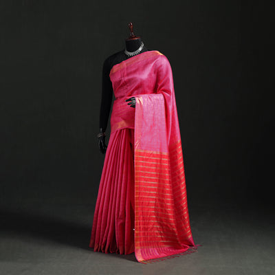 Handspun Handwoven Bhagalpuri Tussar Silk Saree 01