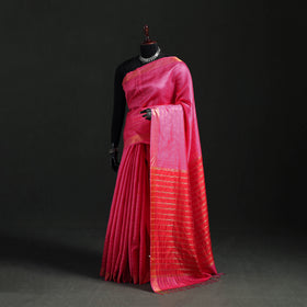 Handspun Handwoven Bhagalpuri Tussar Silk Saree 01