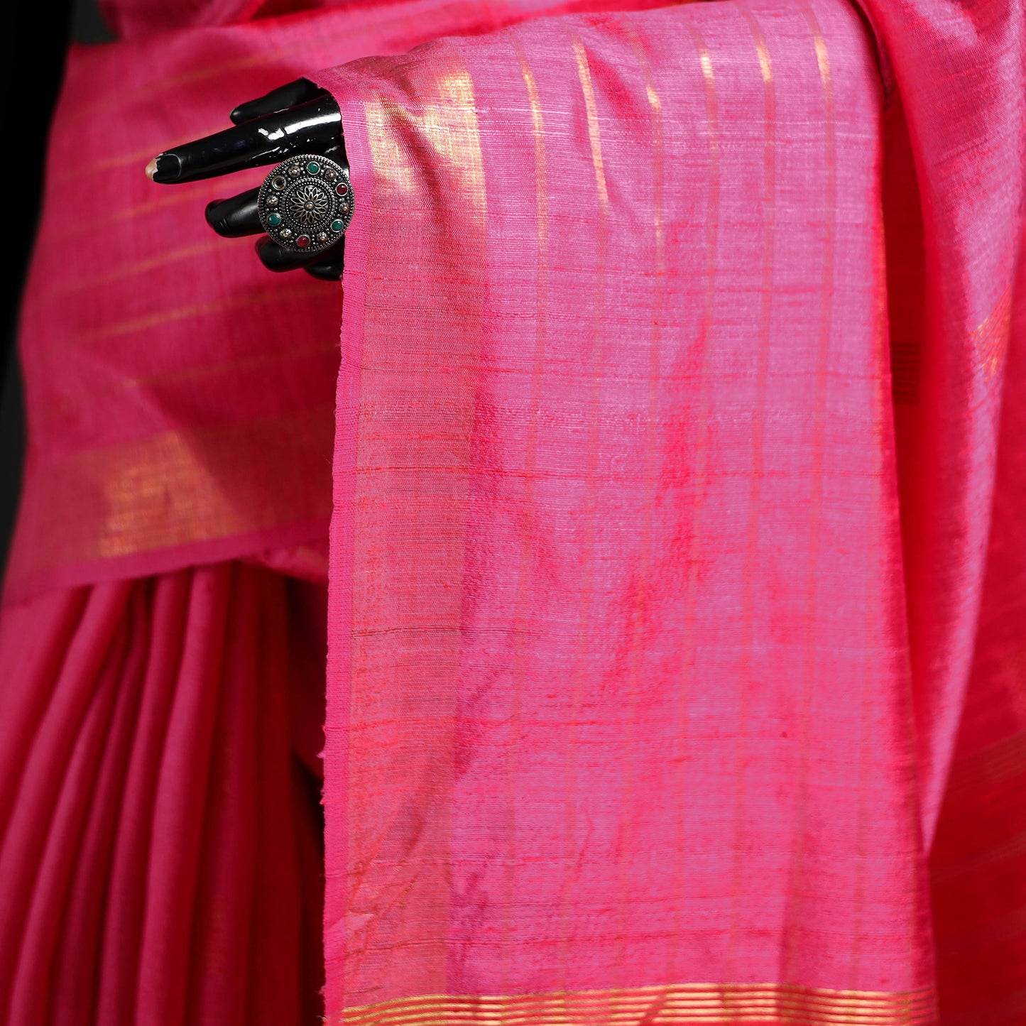 Handspun Handwoven Bhagalpuri Tussar Silk Saree 01