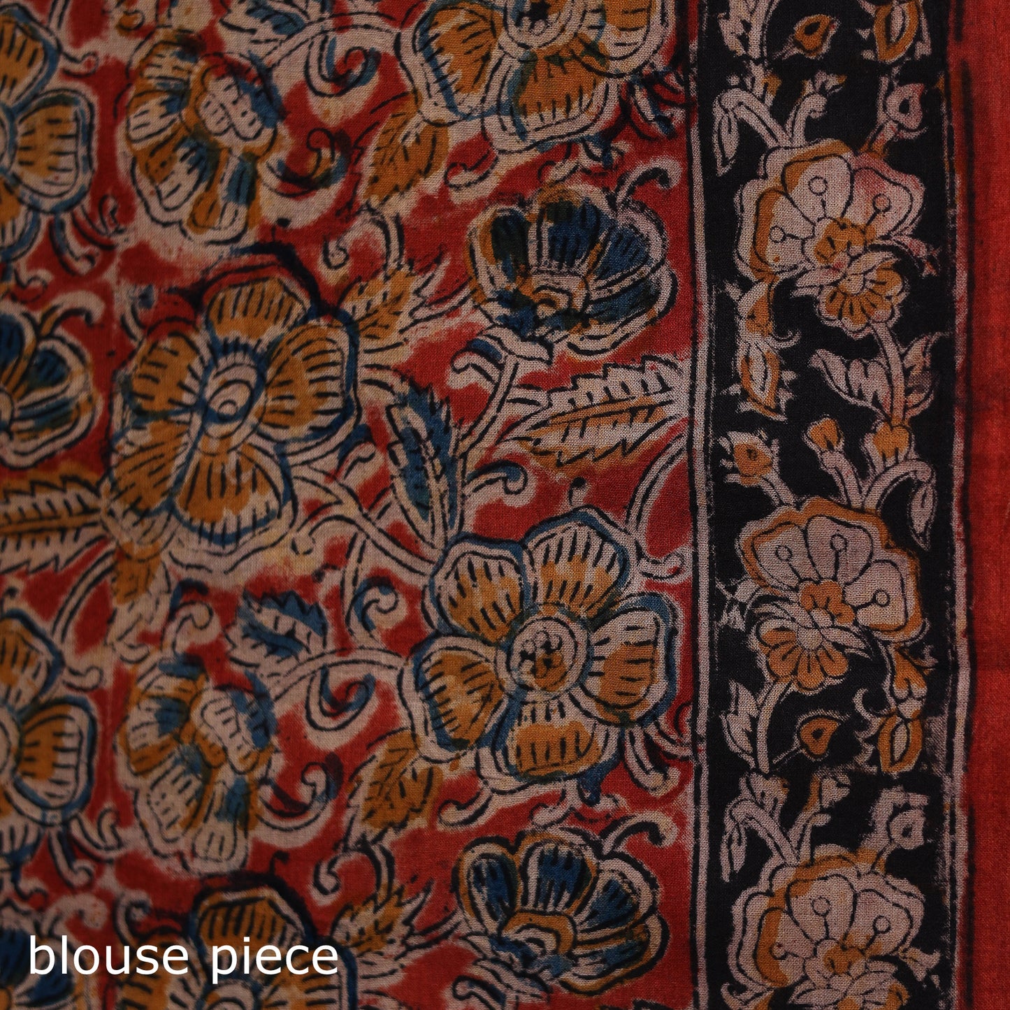 Pedana Hand Block Print Natural Dyed Cotton Kalamkari Saree 60
