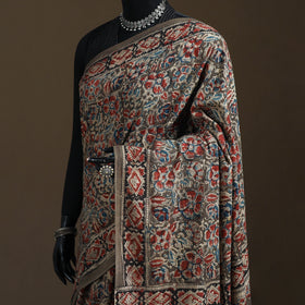 Pedana Hand Block Print Natural Dyed Cotton Kalamkari Saree 61