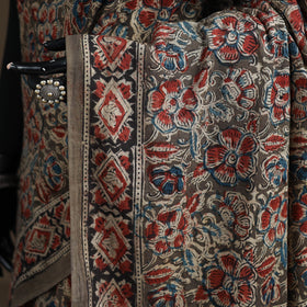 Pedana Hand Block Print Natural Dyed Cotton Kalamkari Saree 61