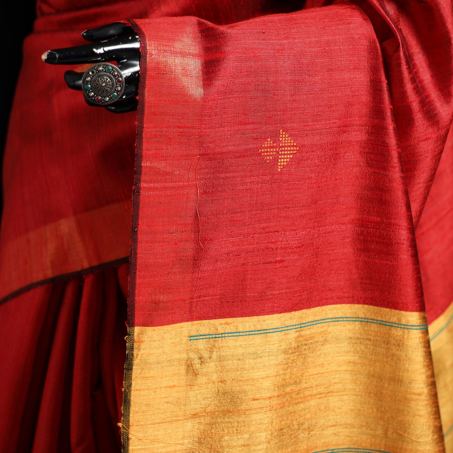 Handspun Handwoven Bhagalpuri Tussar Silk Saree 02