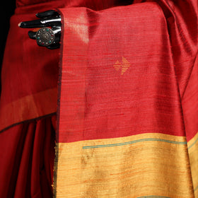 Handspun Handwoven Bhagalpuri Tussar Silk Saree 02