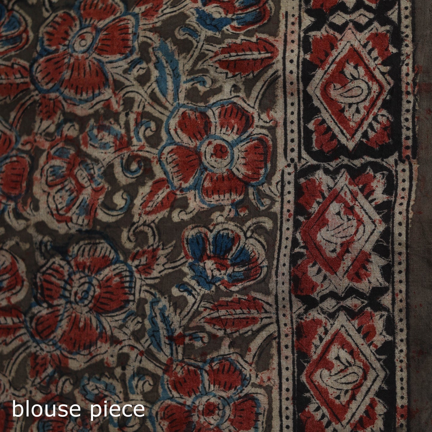 Pedana Hand Block Print Natural Dyed Cotton Kalamkari Saree 61