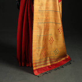 Handspun Handwoven Bhagalpuri Tussar Silk Saree 02